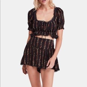 Free People Wild Love 2 Piece Short Set Size Small